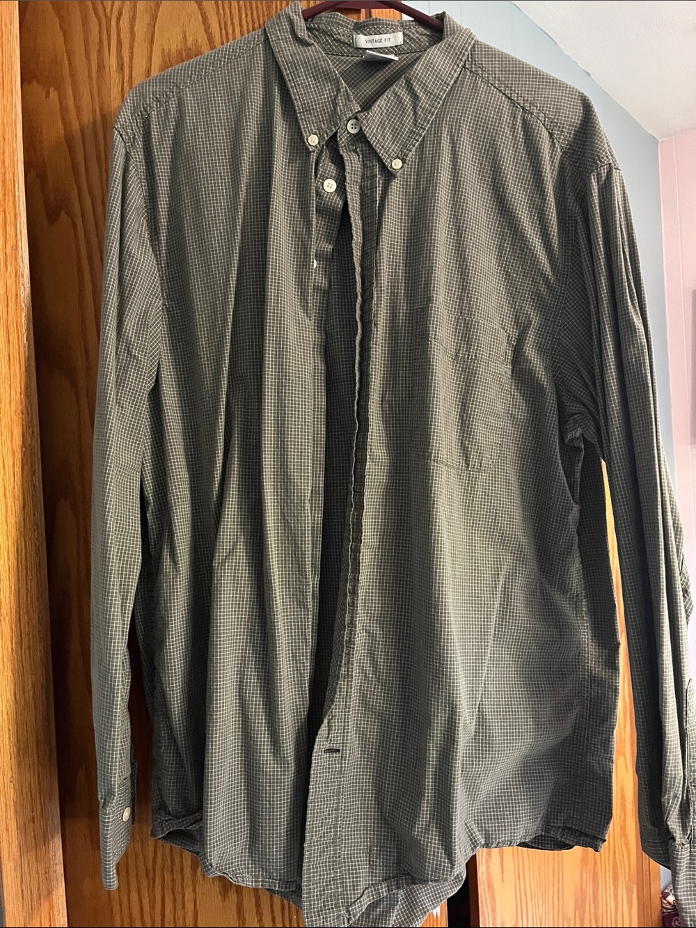 Old Navy Vintage Fit Men's Button-Down Jacket - Olive Green